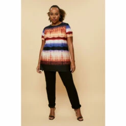 Wallis Curve Tie Dye Border Print Tunic Top For Female -Cheap Wallis Store unnamed file 4823