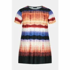 Wallis Curve Tie Dye Border Print Tunic Top For Female -Cheap Wallis Store unnamed file 4826