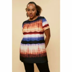 Wallis Curve Tie Dye Border Print Tunic Top For Female -Cheap Wallis Store unnamed file 4827