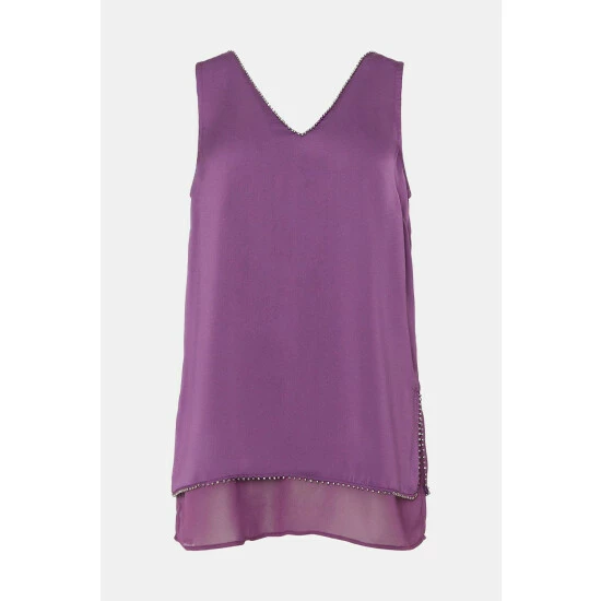 Wallis Bead Detail Double Layer Cami Top For Female 7 Wallis Bead Detail Double Layer Cami Top For Female - Image 5