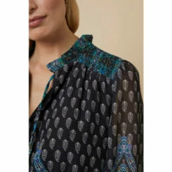 Wallis Teal Border Shirred Belted Dress For Female -Cheap Wallis Store unnamed file 4857