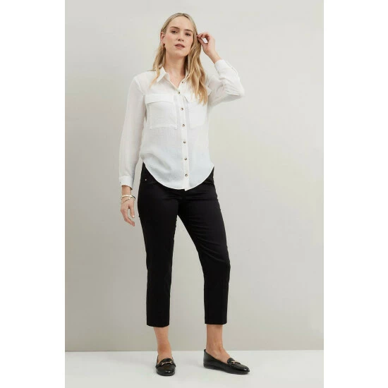 Wallis Tall Stretch Crop Trousers For Female 3 Wallis Tall Stretch Crop Trousers For Female