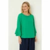 Wallis Petite Green Crepe Flute Sleeve Top For Female -Cheap Wallis Store unnamed file 487