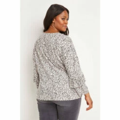 Wallis Curve Grey Leopard Pearl Frill Sleeve Jumper For Female -Cheap Wallis Store unnamed file 4888