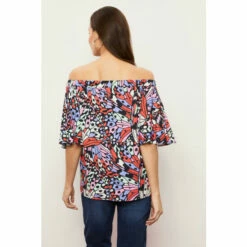 Wallis Pink Butterfly Print Bardot Top For Female -Cheap Wallis Store unnamed file 4906