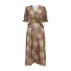 Wallis Paisley Patchwork Ruffle Midi Dress For Female -Cheap Wallis Store unnamed file 4914