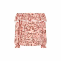 Wallis Petite Red Spot Tipped Bardot Top For Female -Cheap Wallis Store unnamed file 4920