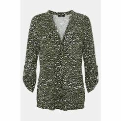 Wallis Tall Khaki Animal Button Down Jersey Shirt For Female -Cheap Wallis Store unnamed file 4945