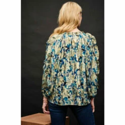 Wallis Teal Metallic Ruffle Top For Female -Cheap Wallis Store unnamed file 4982