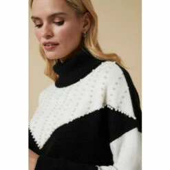 Wallis Pearl Colour Block High Neck Jumper For Female 12 Wallis Pearl Colour Block High Neck Jumper For Female -Cheap Wallis Store unnamed file 4994