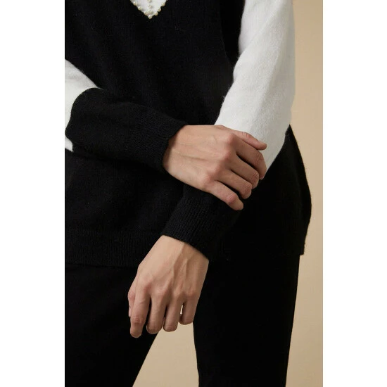 Wallis Pearl Colour Block High Neck Jumper For Female 8 Wallis Pearl Colour Block High Neck Jumper For Female - Image 6