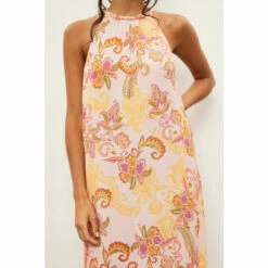 Wallis Pink Paisley Plait Neck Detail Dress For Female -Cheap Wallis Store unnamed file 5001