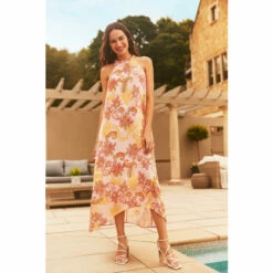 Wallis Pink Paisley Plait Neck Detail Dress For Female -Cheap Wallis Store unnamed file 5003