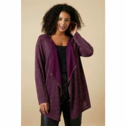 Wallis Curve Metallic Waterfall Cardigan For Female -Cheap Wallis Store unnamed file 5020