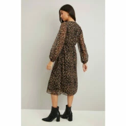 Wallis Leopard Gold Metallic Button Through Dress For Female -Cheap Wallis Store unnamed file 5030
