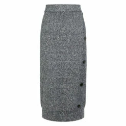Wallis Charcoal Button Detail Skirt For Female -Cheap Wallis Store unnamed file 5058