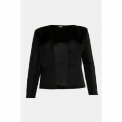 Wallis Curve Satin Edge To Edge Jacket For Female -Cheap Wallis Store unnamed file 507