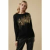 Wallis Black Sequin Flash Jumper For Female