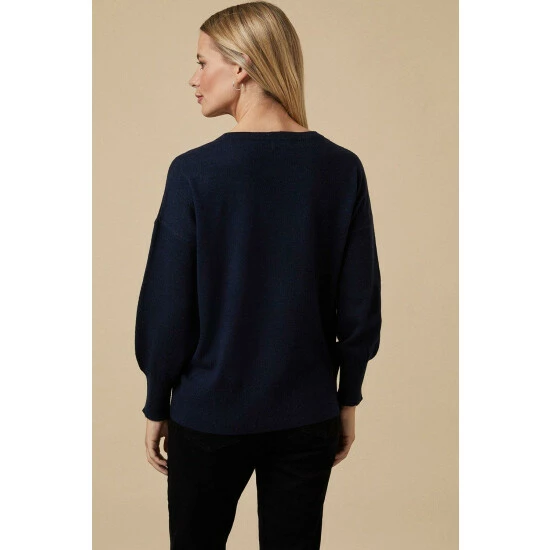 Wallis Petite Navy Sequin Flash Jumper For Female 5 Wallis Petite Navy Sequin Flash Jumper For Female - Image 3
