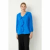 Wallis Cobalt Ruffle Front Blouse For Female -Cheap Wallis Store unnamed file 512