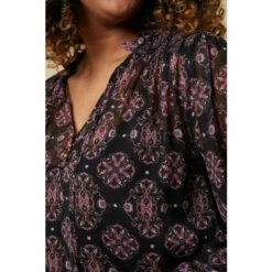 Wallis Curve Kaleidoscope Tie Neck Blouse For Female -Cheap Wallis Store unnamed file 5137