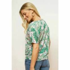 Wallis Tall Pink Palm Tie Front T Shirt For Female -Cheap Wallis Store unnamed file 5142