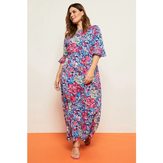 Wallis Curve Floral Midi Dress For Female 3 Wallis Curve Floral Midi Dress For Female