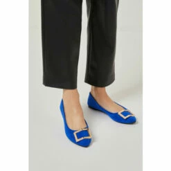 Wallis Polly Square Trim Flexible Ballerina Pumps For Female