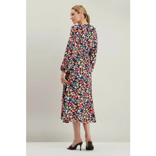 Wallis Ditsy Floral Print Wrap Ruffle Dress For Female 5 Wallis Ditsy Floral Print Wrap Ruffle Dress For Female - Image 3
