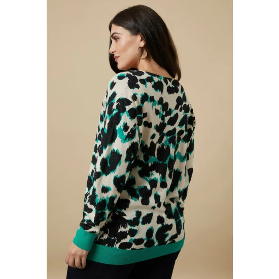 Wallis Curve Animal Pop V Neck Jumper For Female 5 Wallis Curve Animal Pop V Neck Jumper For Female - Image 3