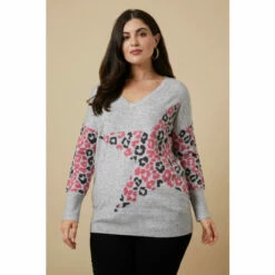 Wallis Curve Animal Star Crew Neck Jumper For Female -Cheap Wallis Store unnamed file 5247