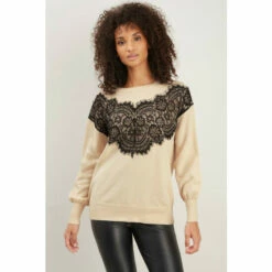 Wallis Lace Front Detail Jumper For Female