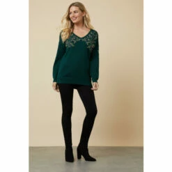 Wallis Petite Hotfix Flower V Neck Tunic For Female -Cheap Wallis Store unnamed file 5255