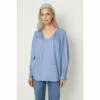 Wallis Blue Plain Tie Neck Blouse For Female -Cheap Wallis Store unnamed file 526
