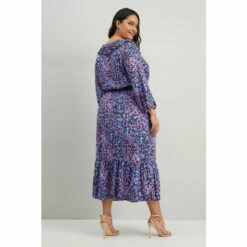 Wallis Curve Blue Animal Midi Dress For Female -Cheap Wallis Store unnamed file 5299