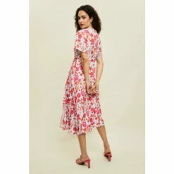 Wallis Red Floral Wrap Midi Dress For Female -Cheap Wallis Store unnamed file 5329