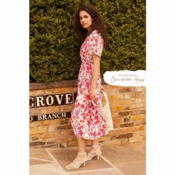 Wallis Red Floral Wrap Midi Dress For Female -Cheap Wallis Store unnamed file 5333