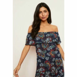 Wallis Navy Butterfly Jersey Bardot Jumpsuit For Female -Cheap Wallis Store unnamed file 5356