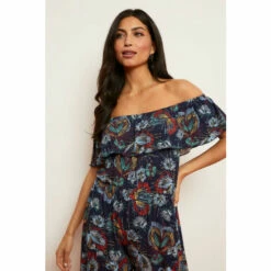 Wallis Navy Butterfly Jersey Bardot Jumpsuit For Female -Cheap Wallis Store unnamed file 5357