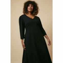 Wallis Curve Black Ponte Midi Dress For Female -Cheap Wallis Store unnamed file 5364