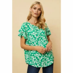 Wallis Green Leaf Printed Shell Top For Female -Cheap Wallis Store unnamed file 5366