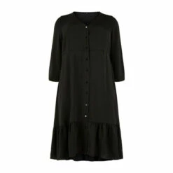 Wallis Curve Black Button Through Midi Tiered Dress For Female -Cheap Wallis Store unnamed file 5382