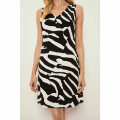 Wallis Mono Stripe Patchwork V Neck Shift Dress For Female -Cheap Wallis Store unnamed file 5393