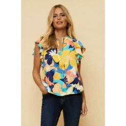 Wallis Petite Large Floral Ruffle Sleeve Blouse For Female 11 Wallis Petite Large Floral Ruffle Sleeve Blouse For Female -Cheap Wallis Store unnamed file 5398