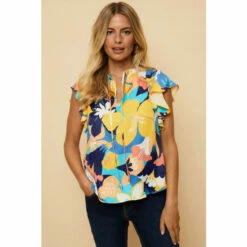 Wallis Petite Large Floral Ruffle Sleeve Blouse For Female 17 Wallis Petite Large Floral Ruffle Sleeve Blouse For Female -Cheap Wallis Store unnamed file 5404