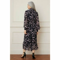 Wallis Silk Mix Feather Print Tie Neck Midi Dress For Female -Cheap Wallis Store unnamed file 542