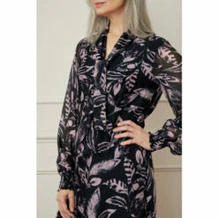 Wallis Silk Mix Feather Print Tie Neck Midi Dress For Female -Cheap Wallis Store unnamed file 543