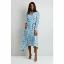 Wallis Abstract Floral Tie Shirt Dress For Female -Cheap Wallis Store unnamed file 5469