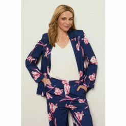 Wallis Navy Floral Print Satin Suit Blazer Jacket For Female 10 Wallis Navy Floral Print Satin Suit Blazer Jacket For Female -Cheap Wallis Store unnamed file 5490