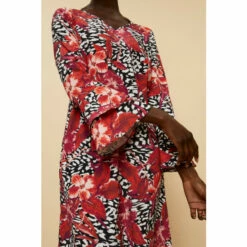 Wallis Ruffle Sleeve V Neck Floral Shift Dress For Female -Cheap Wallis Store unnamed file 5515